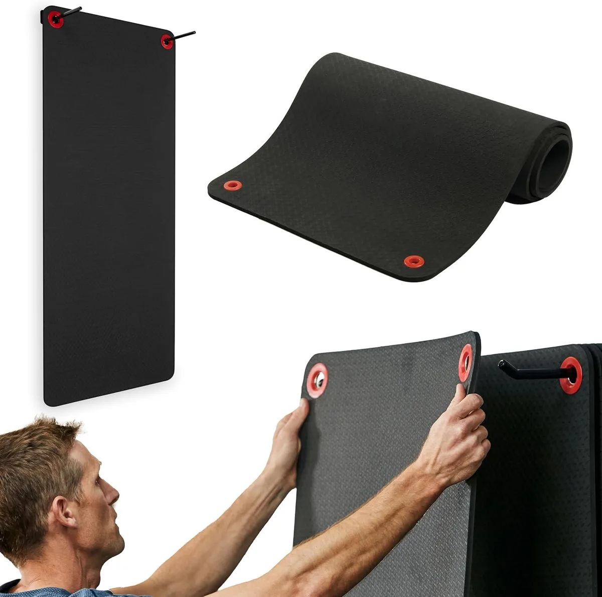 TAURKENAM TAURKENAM Hanging Exercise Mat 56-Inch 71-Inch 3/8-Inch 5/8-Inch — product photo