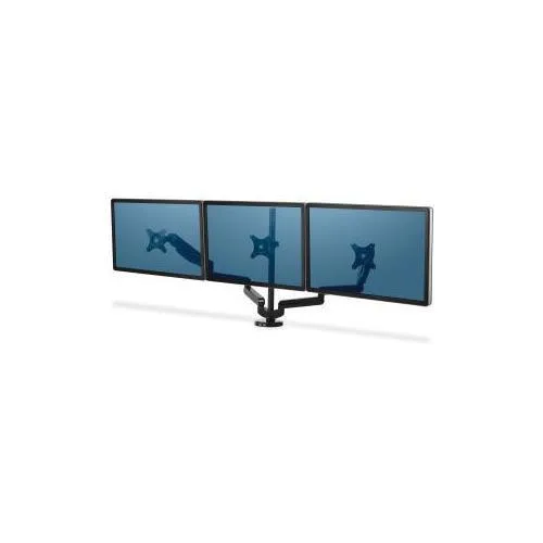 FELLOWES FELLOWES 8042601 Platinum Triple Monitor Arm 27" 15.4 lbs 27.75" reach — product photo