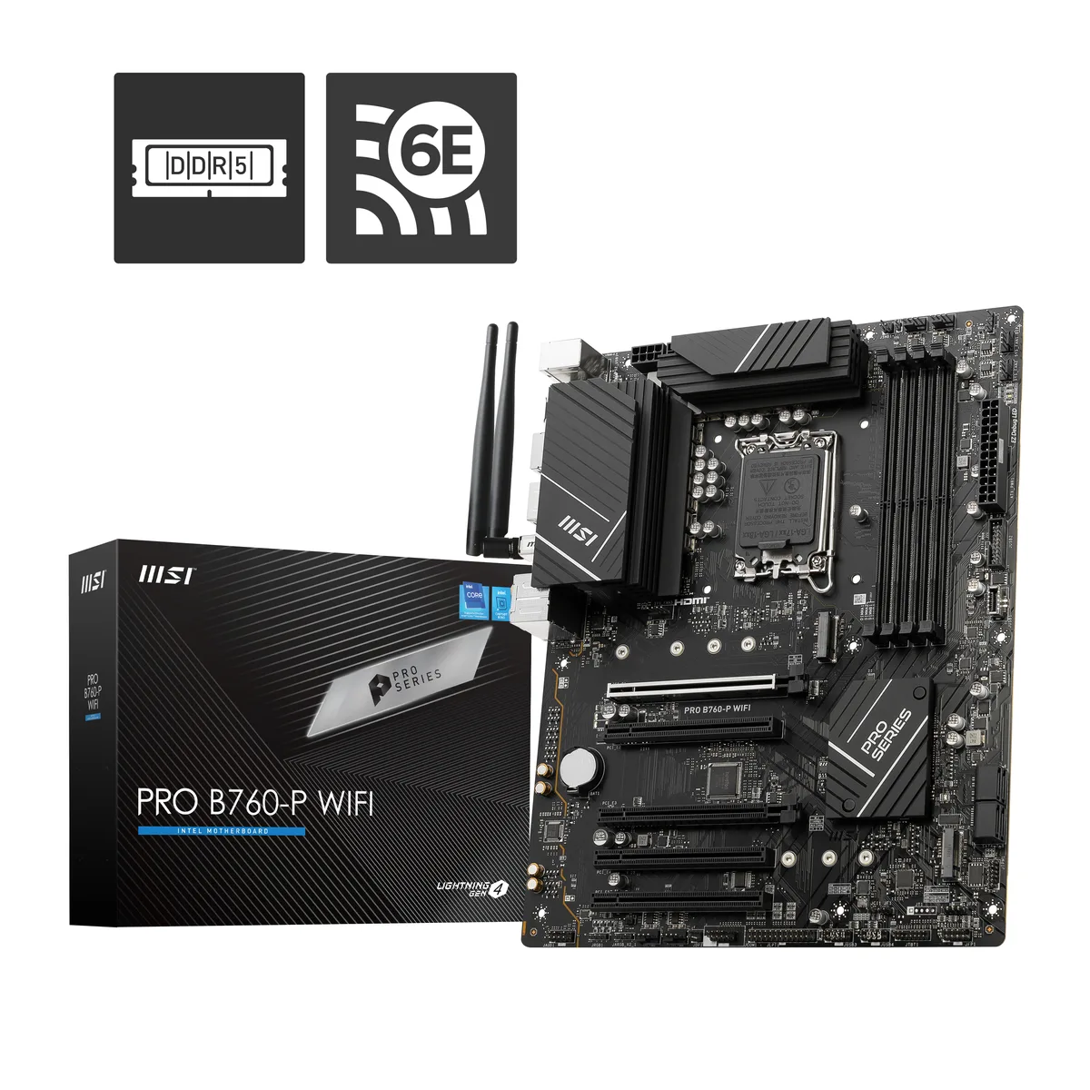MSI MSI PRO B760-P WIFI Intel motherboard — product photo