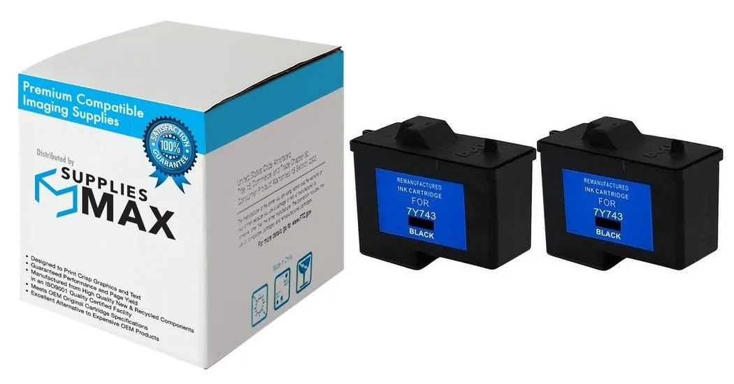 SuppliesMax SuppliesMax Dell 2BKCART Black Inkjet Cartridge 2-Pack — product photo