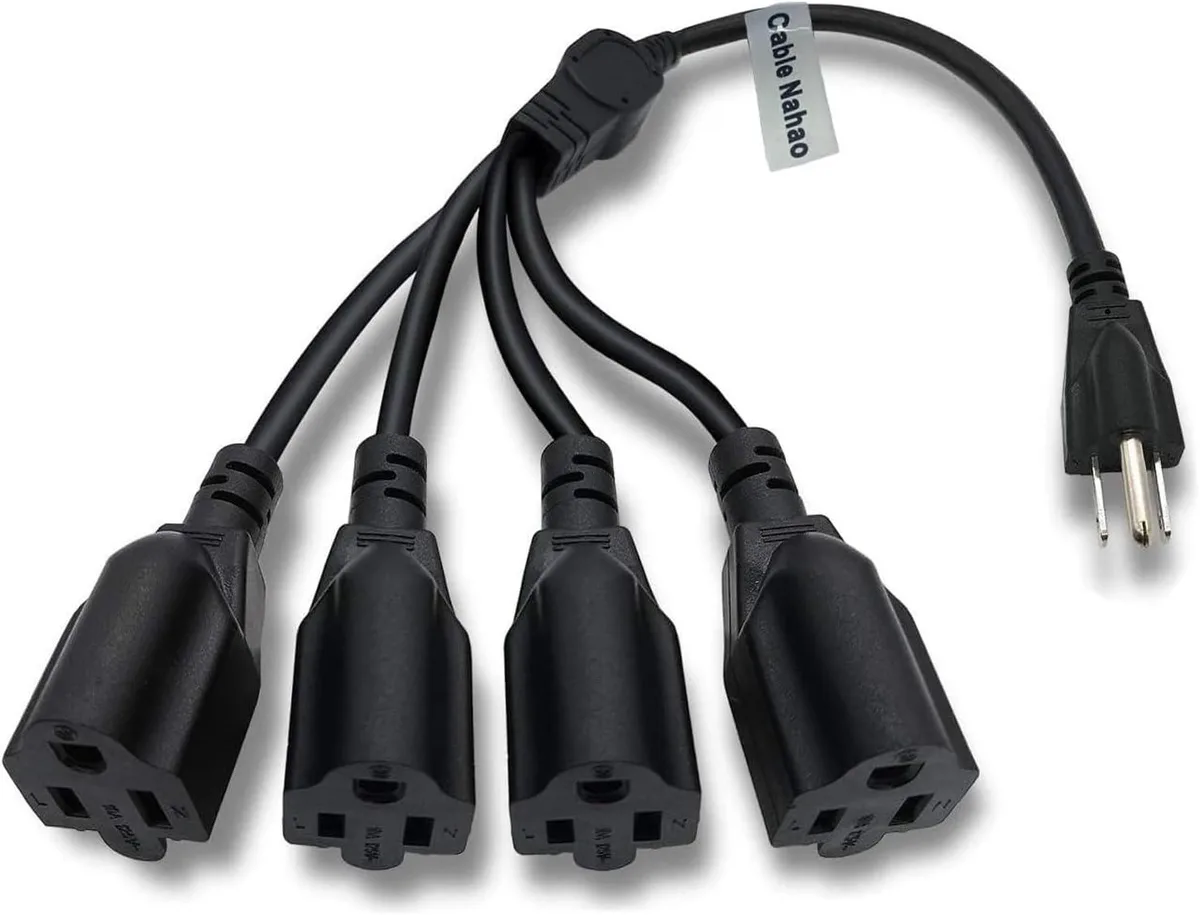 PISKEKAT PISKEKAT PC Game Controller 3 Prong 1 to 4 Splitter 20 Inch Black — product photo