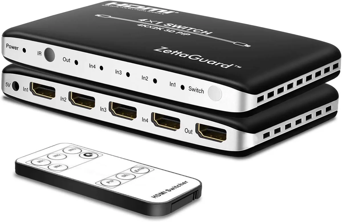 PISKEKAT PISKEKAT 4 Port HDMI Switch with PIP and IR Remote (ZW410) — product photo