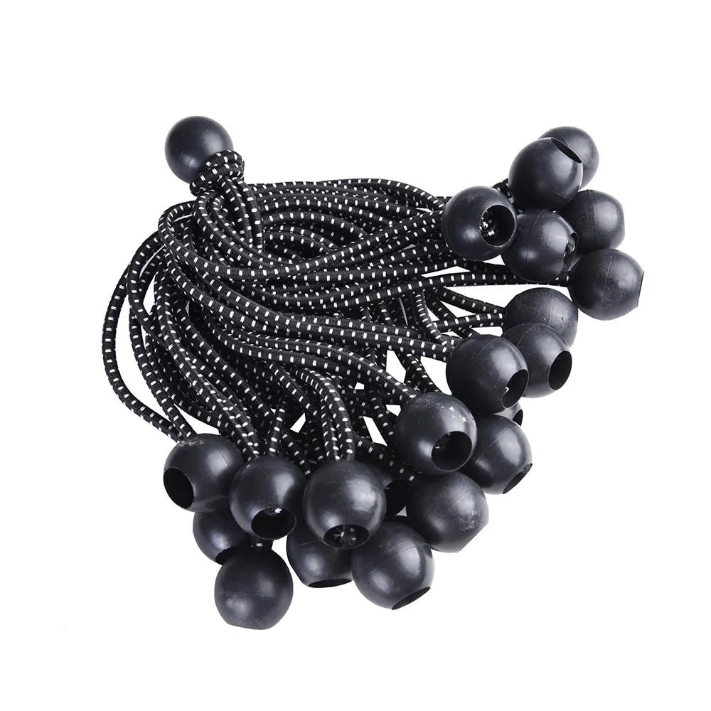 Yescom USA, Inc. Yescom USA, Inc. 25 pcs 6" Black Elastic Ball Bungee Loop Cord electrician tool — product photo