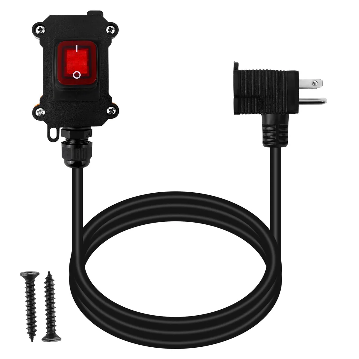  BTFO N01260 18AWG 3.6ft Inline Cord Switch with 3-Prong Piggyback Plug — product photo