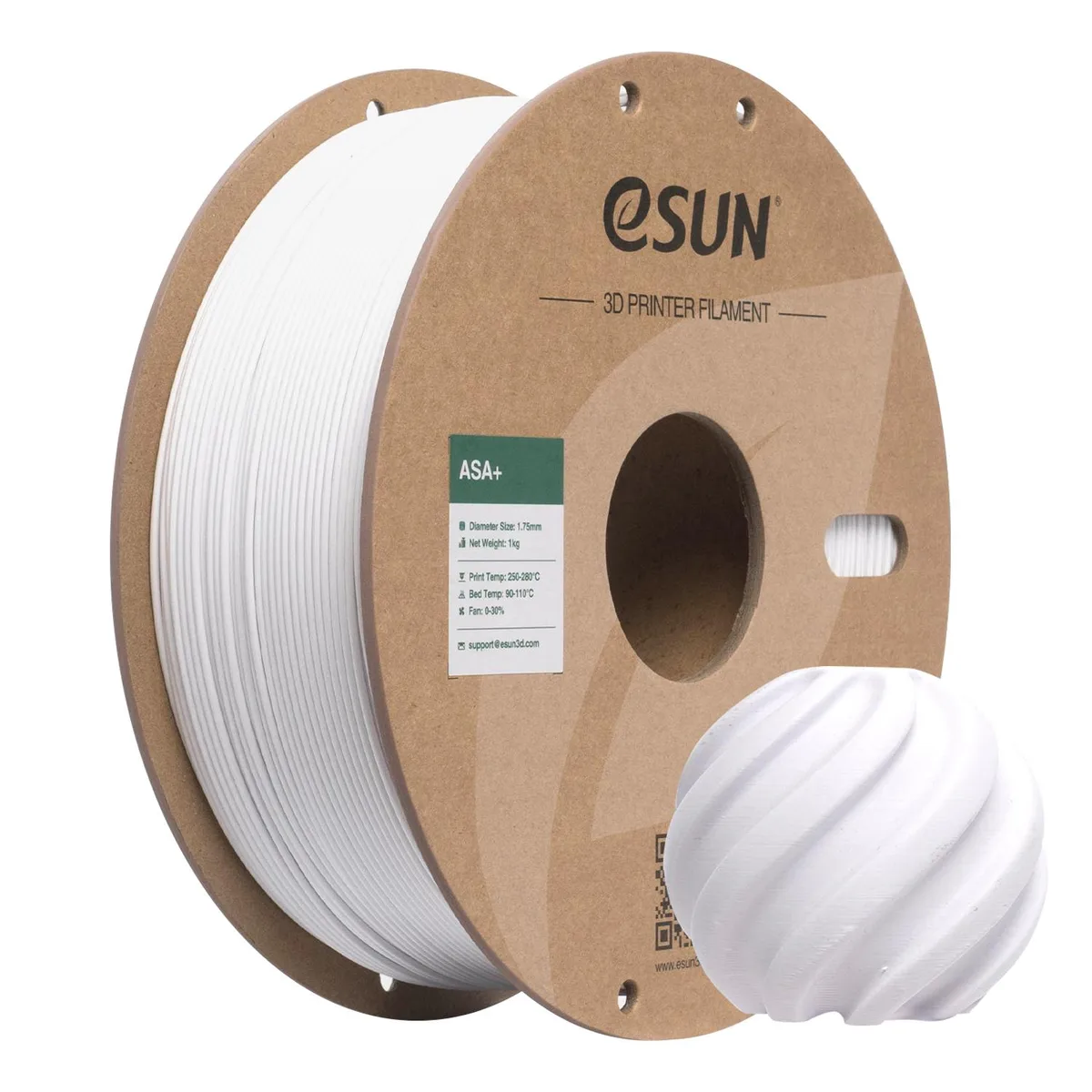 eSUN eSUN ASA+ Filament 1.75mm Warm White 1KG 3d printers accessory — product photo