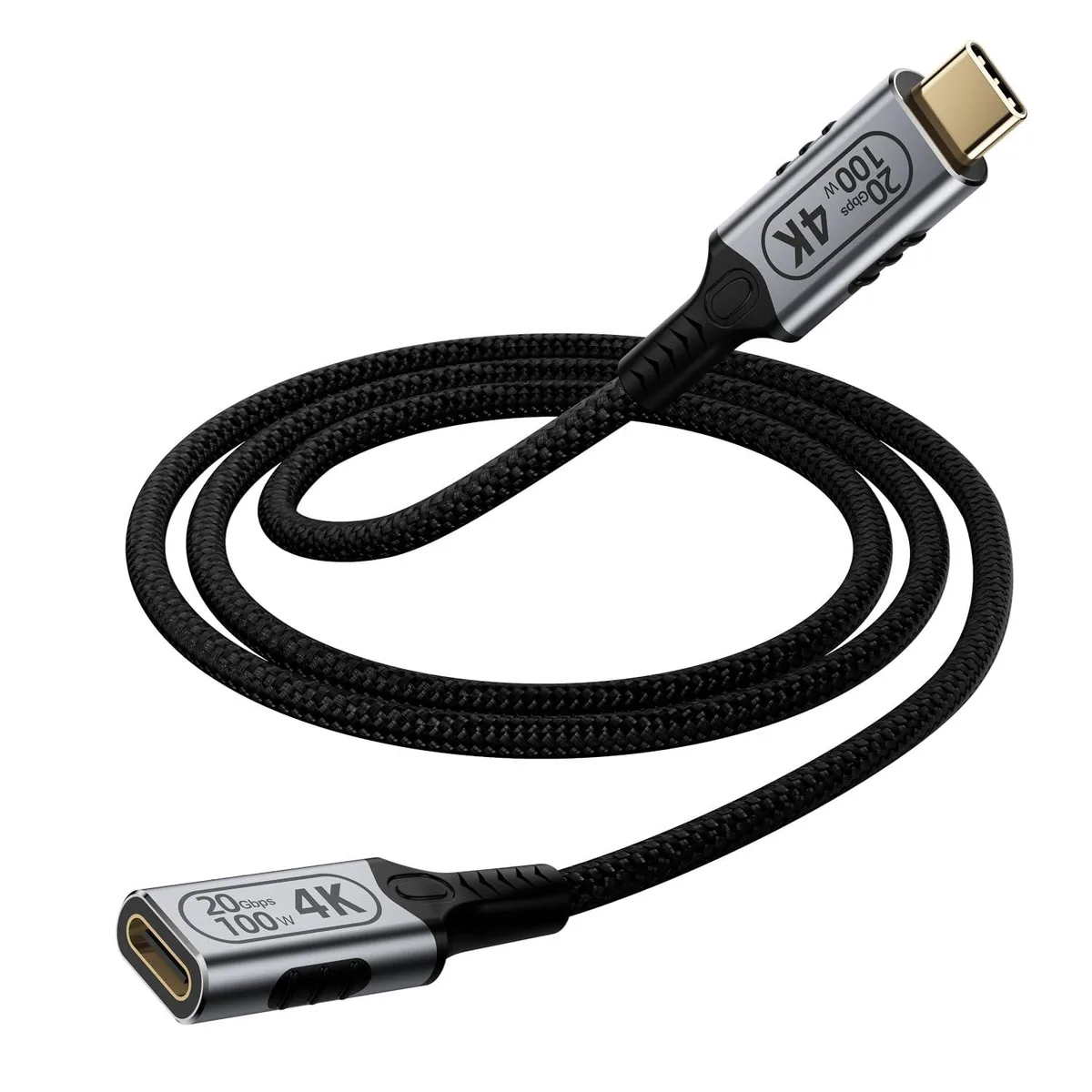 Vszerda Vszerda USB C Extension Cable 3.3ft 20Gbps 100W 4K 60Hz Thunderbolt 4/3 — product photo