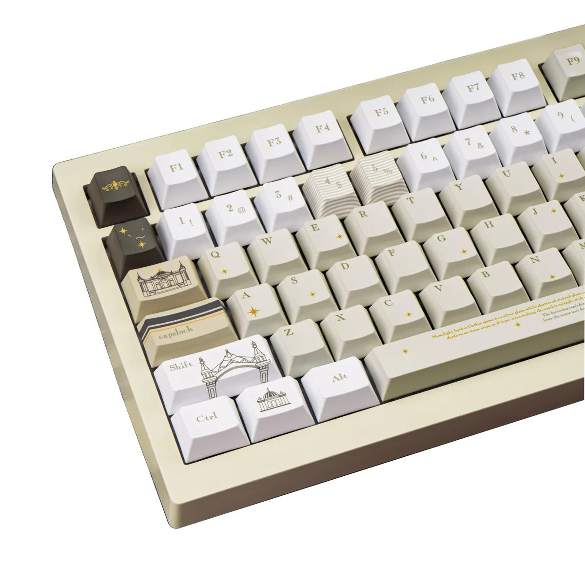 Adafruit Adafruit 145-Key PBT Cherry Profile Keycap Set White Beige Green 2 in 1 Accessories — product photo