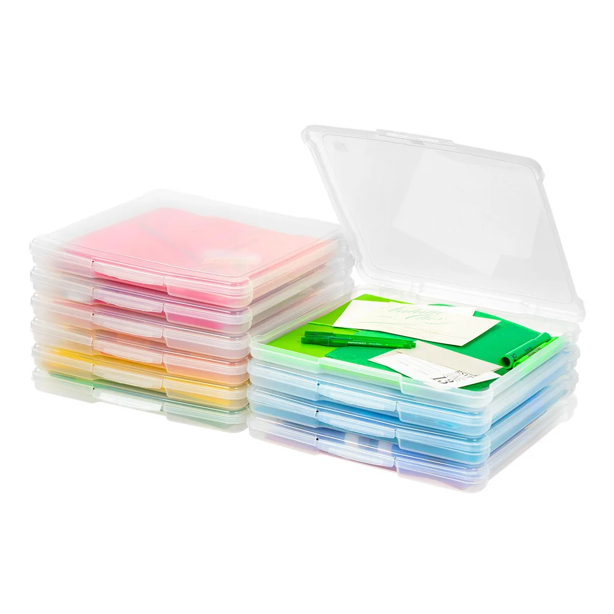 IRIS USA, INC. IRIS USA, INC. 12x12 Scrapbook Storage Cases Clear 10-Pack — product photo
