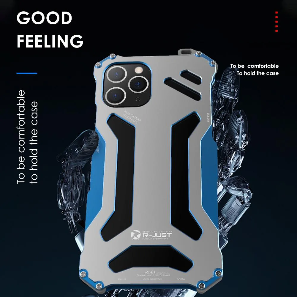 JinTaoRui JinTaoRui Luxury Metal Armor Case iPhone 12 mini Blue — product photo