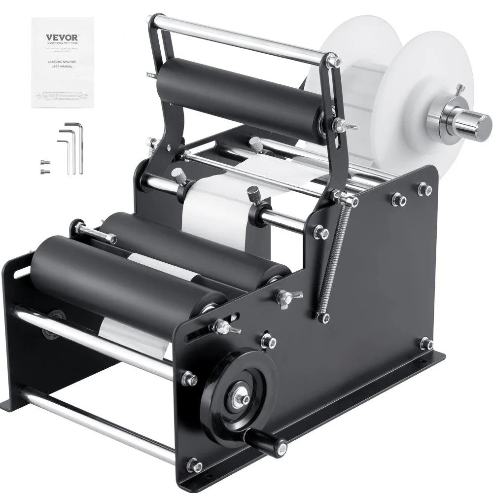 VEVOR VEVOR Manual Round Labeling Machine 15-20pcs/min 20-120mm Bottle Diameter with Pressing Bar — product photo