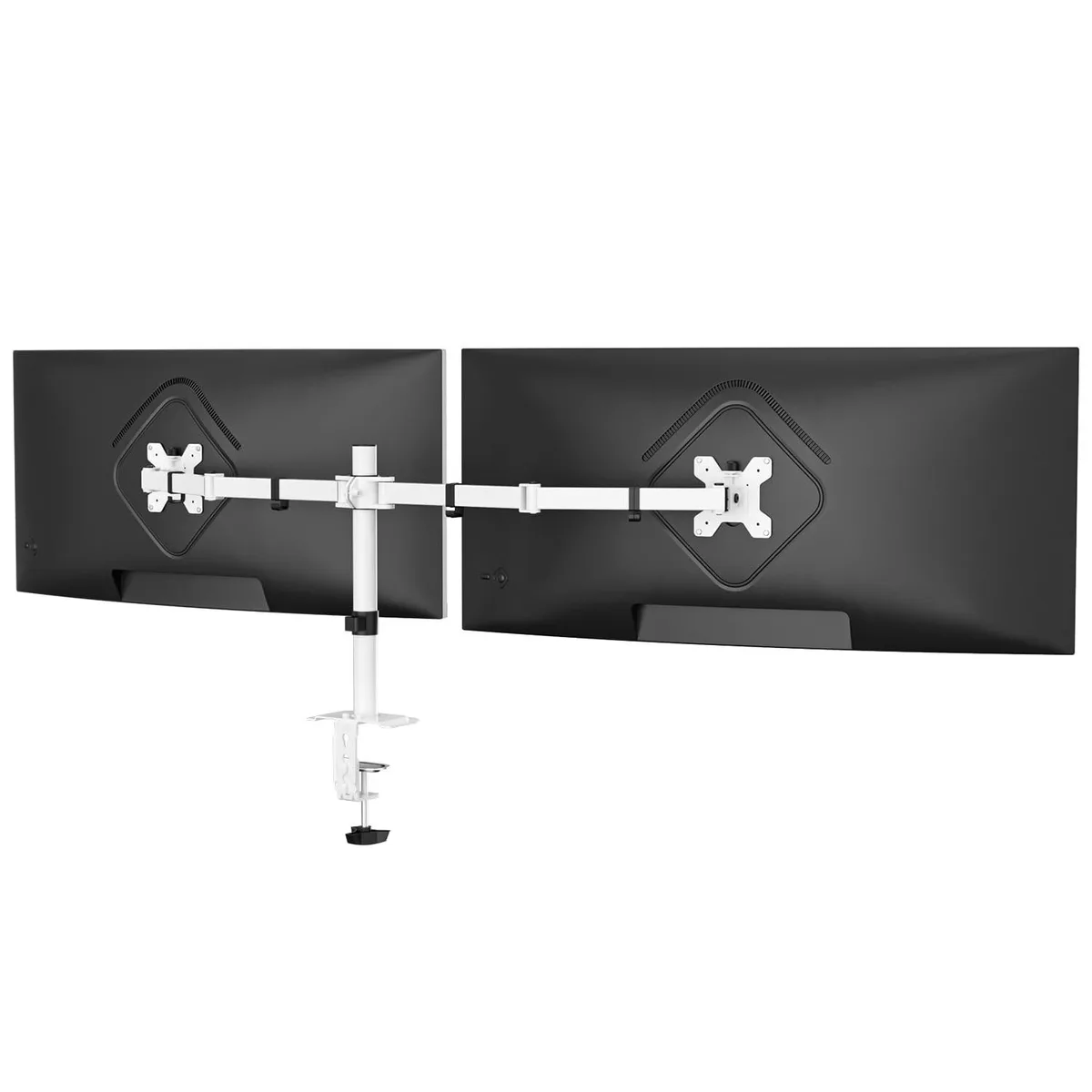 ALSEYE ALSEYE 2 in 1 accessory dual monitor arm white 43 inch 22 lbs MD9442LW — product photo