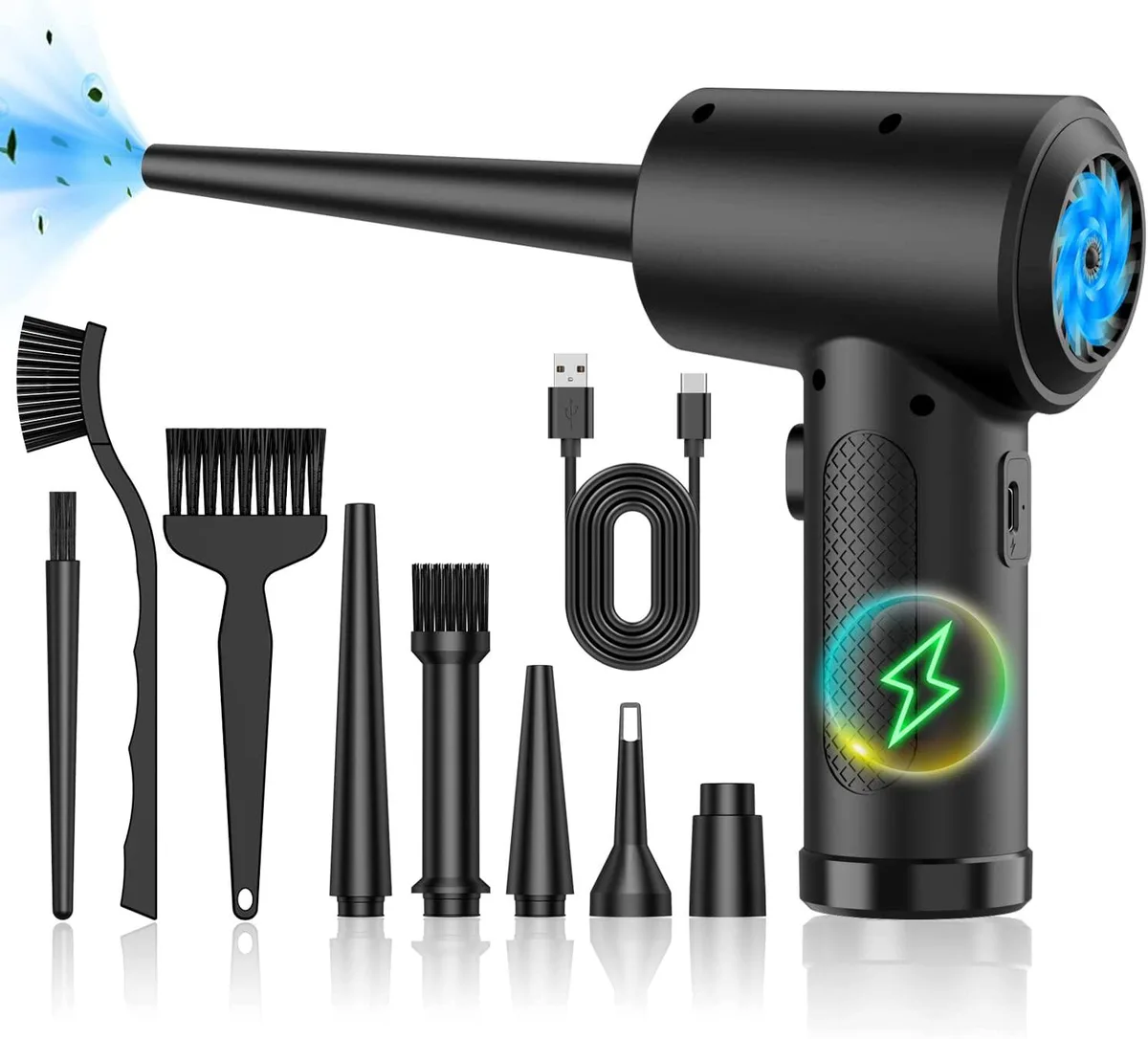 Corn Electronics Corn Electronics Compressed Air Duster 3 Gear 50000 RPM 6000mAh 7.2KPA — product photo