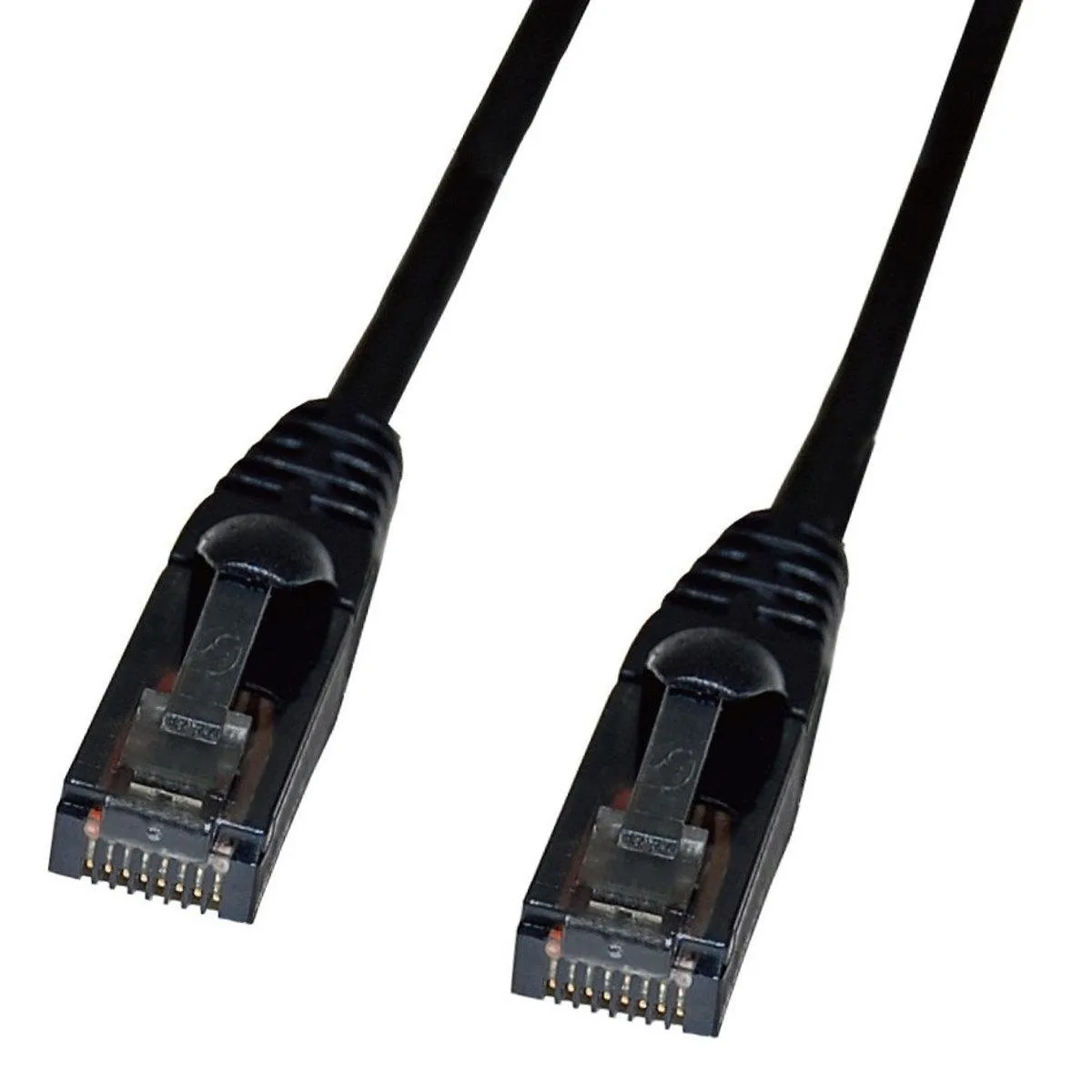 Black 1-meter link cable with angled plugs for Crocodile Tail Loop Switcher