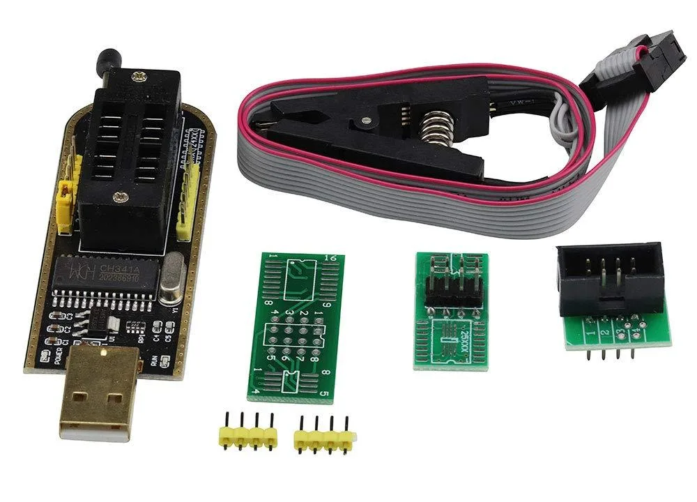  VKLSVAN 471 CH341A Programmer SOP8 SOIC8 Test Clip 24 25 93 Series Data Adapter — product photo