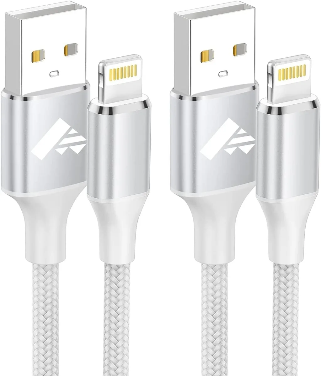Aioneus Lightning to USB Cable 3ft 2-Pack White — product photo