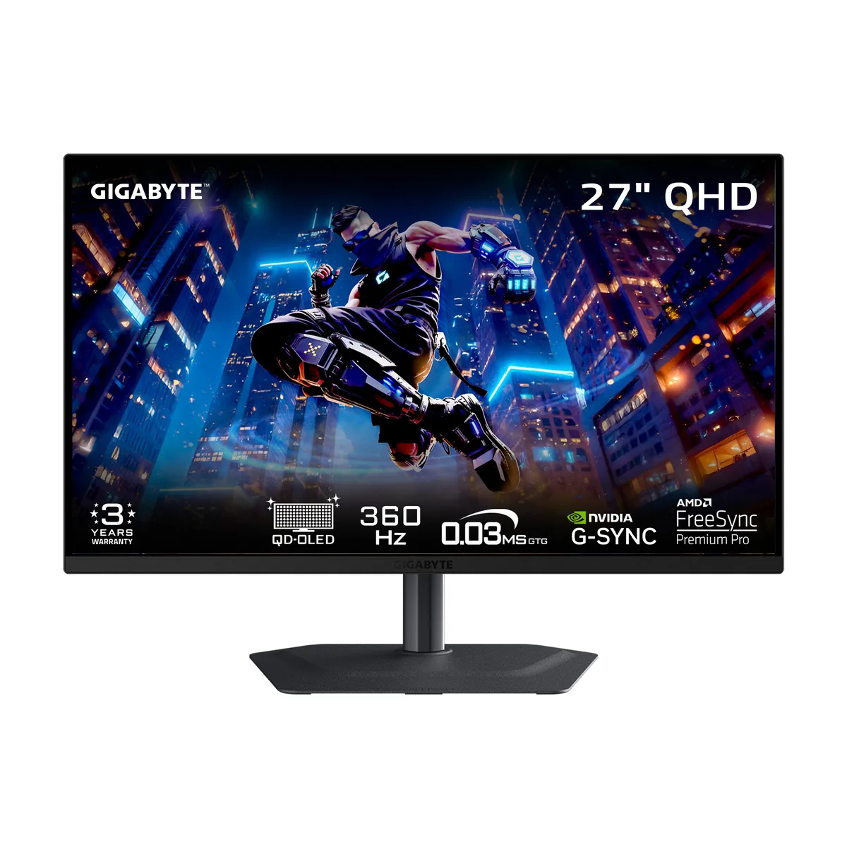 GIGABYTE GIGABYTE MO27Q3 27" OLED QHD 360Hz gaming monitor — product photo