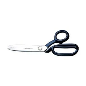 Heritage G212LRK bent trimmer scissors, chrome-plated carbon steel, large lower ring handle, 12-inch overall length