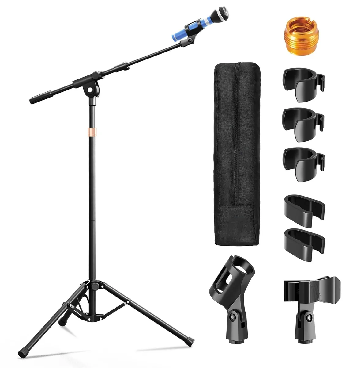  Avid OUK-MS-BASE Tripod Mic Stand with Boom Arm 51-67in 14-26in Boom 360° Black — product photo