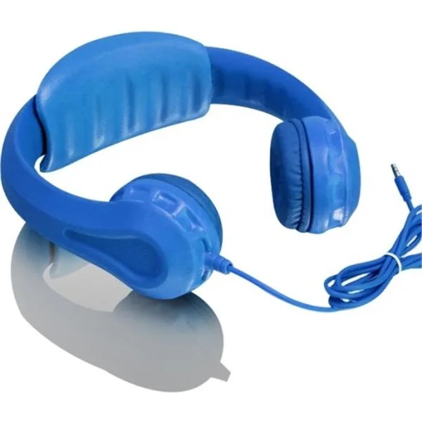 Aluratek Aluratek AKH01FB Volume-Limiting Wired Foam Headphones Blue 85dB 3.5mm — product photo