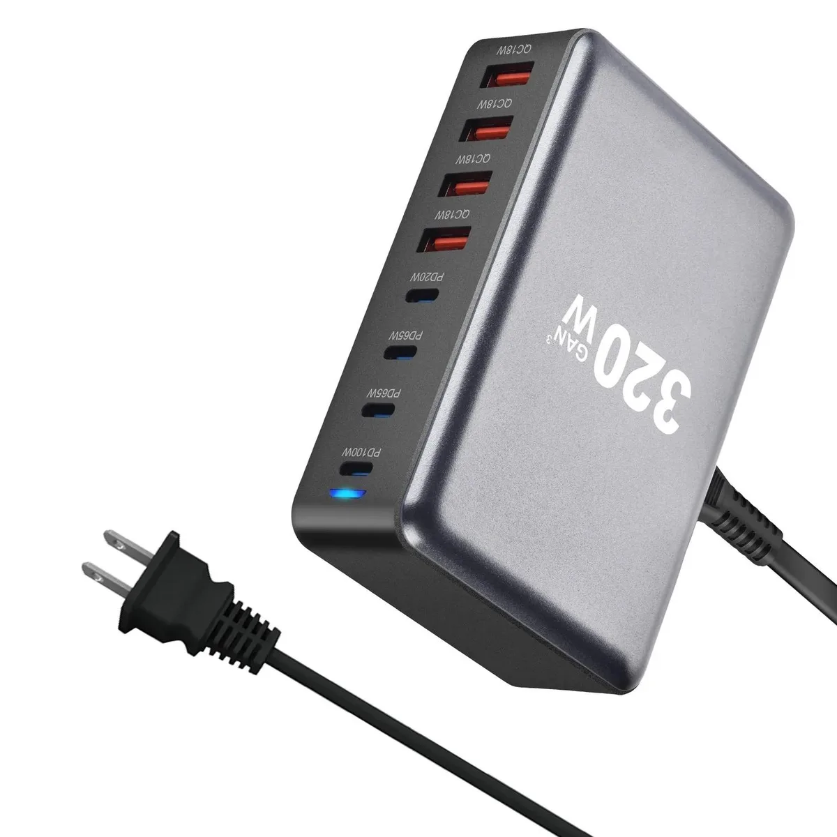 LUOM LUOM GAN320W 8-Port USB-C Desktop Charger 320W — product photo