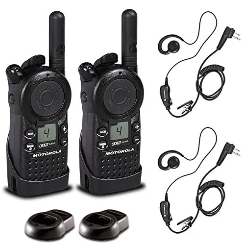 Motorola Motorola CLS1410 UHF 1 W 4-Channel Two-Way Radio 2-Pack with HKLN4604 Earpieces — product photo