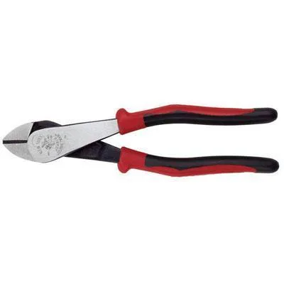 Klein Tools black steel diagonal cutting pliers with ergonomic black and red handles