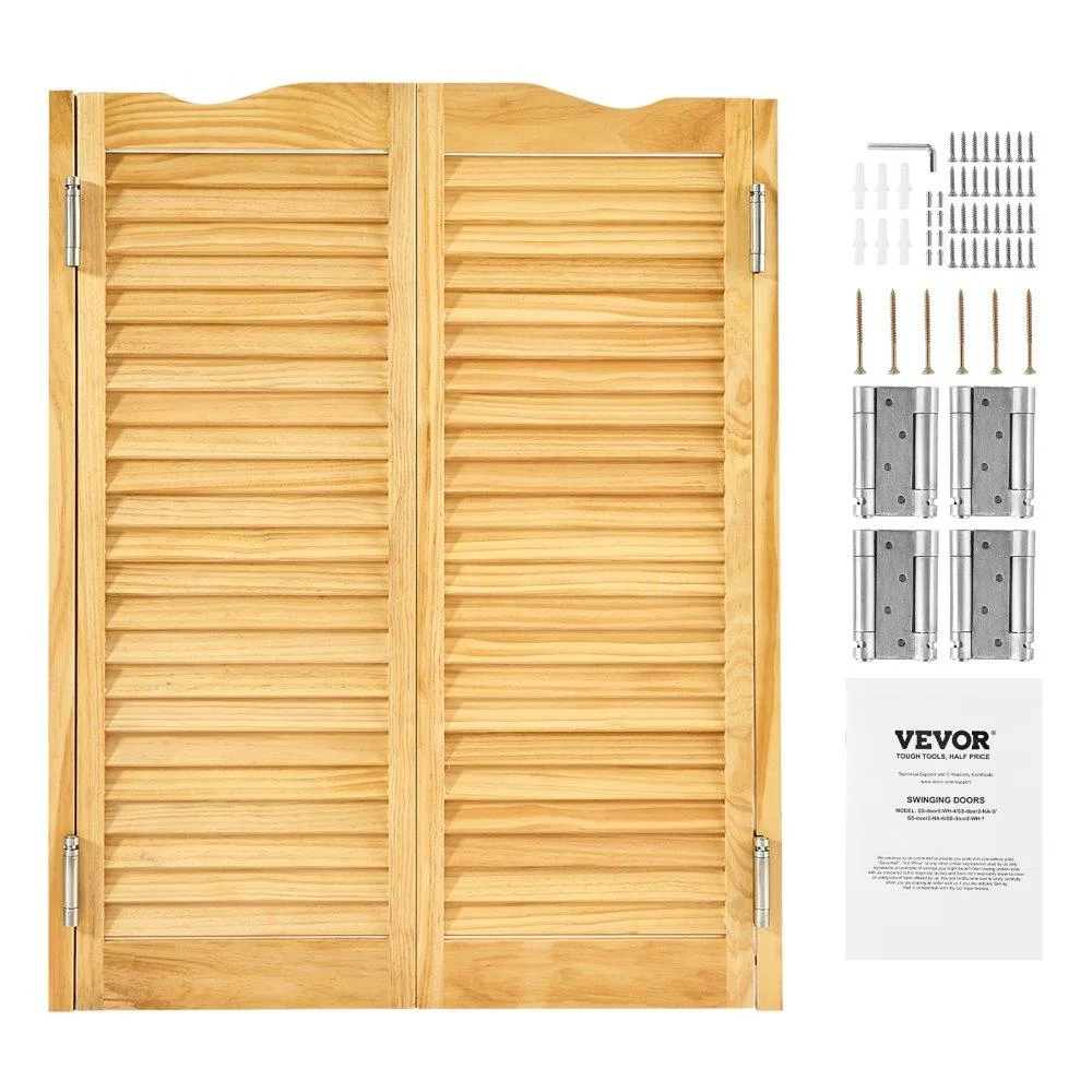 VEVOR VEVOR Double Saloon Doors 32"W x 42"H Arched Pine Log Color — product photo