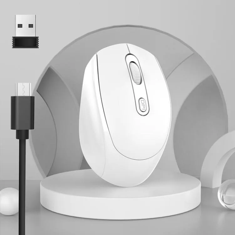 eForChina eForChina M107 2.4 GHz Wireless Rechargeable Gaming Mouse White — product photo