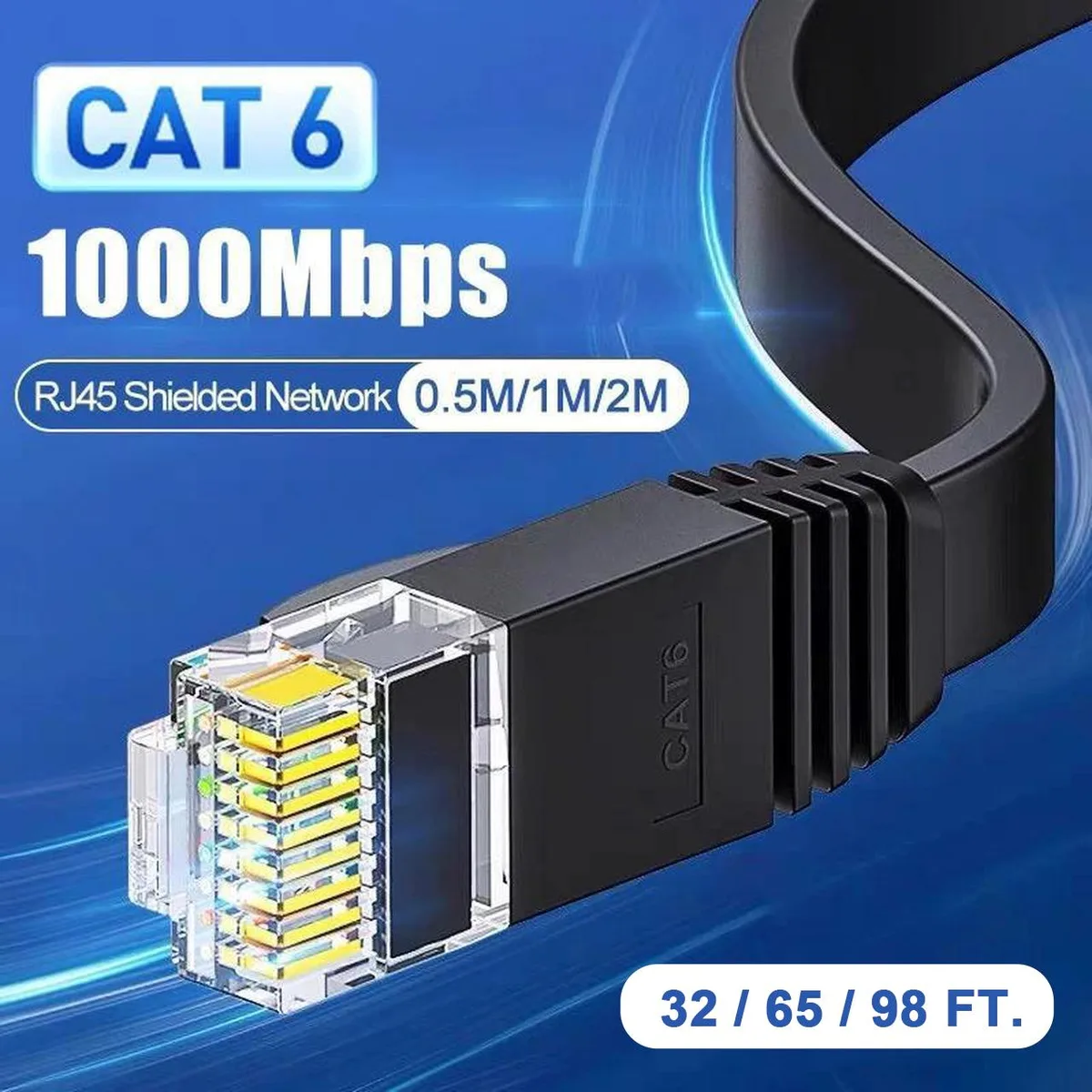 JIMTAB JIMTAB CAT6 network ethernet cable 65.61 ft Black — product photo