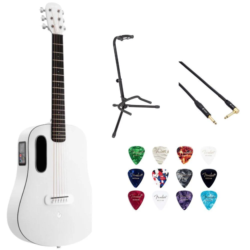 Lava Lava ME PLAY 36" Frost White Bundle with Stand Cable Picks — product photo