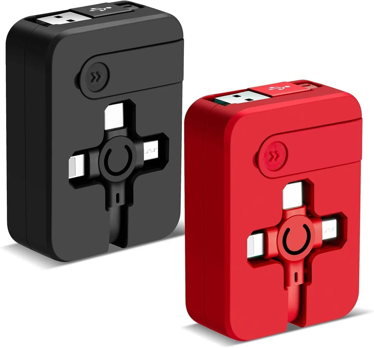 Mobee Mobee 3-in-1 Retractable Charging Cable 2-Pack 3.2ft — product photo