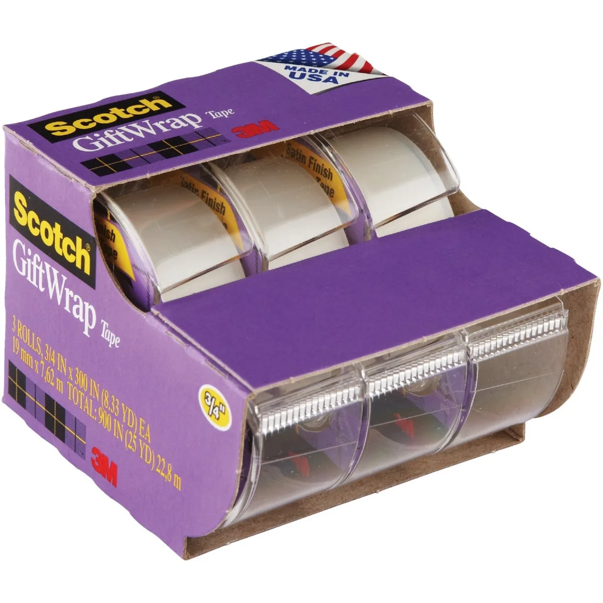 3M 3M 311 Scotch Giftwrap Transparent Tape 3/PK — product photo