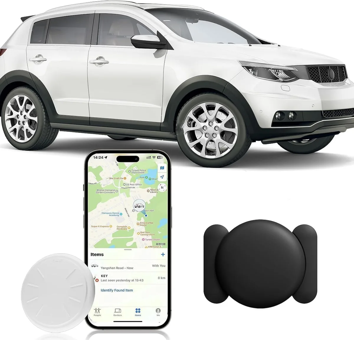 Werleo Werleo Car Tracker Magnetic Waterproof .25 oz CR2032 iOS Only — product photo