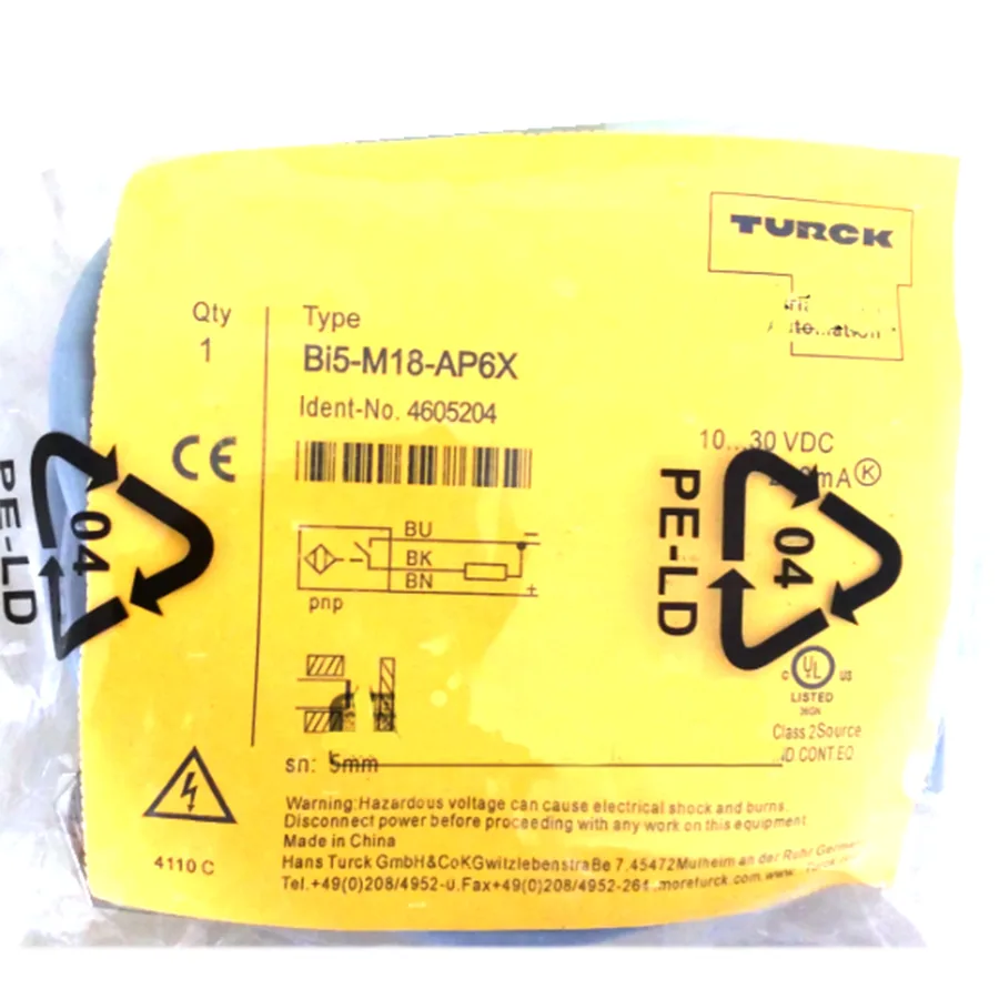 Turck Turck BI8-M18-AP6X 4615030 Inductive Sensor PNP M18 8mm 10-30VDC — product photo