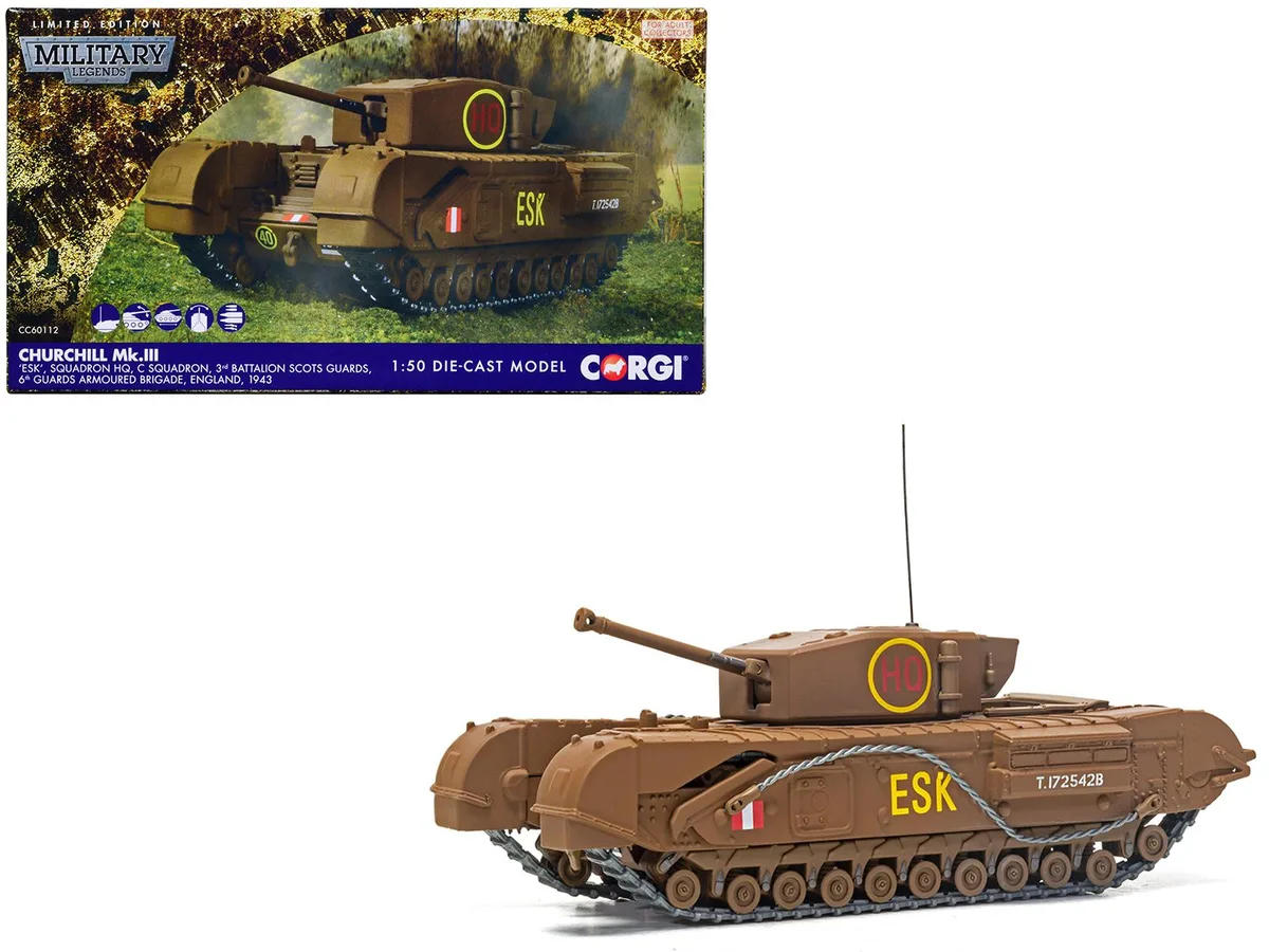 Corgi Corgi Churchill Mk.III Tank ESK Squadron HQ 1/50 Diecast — product photo