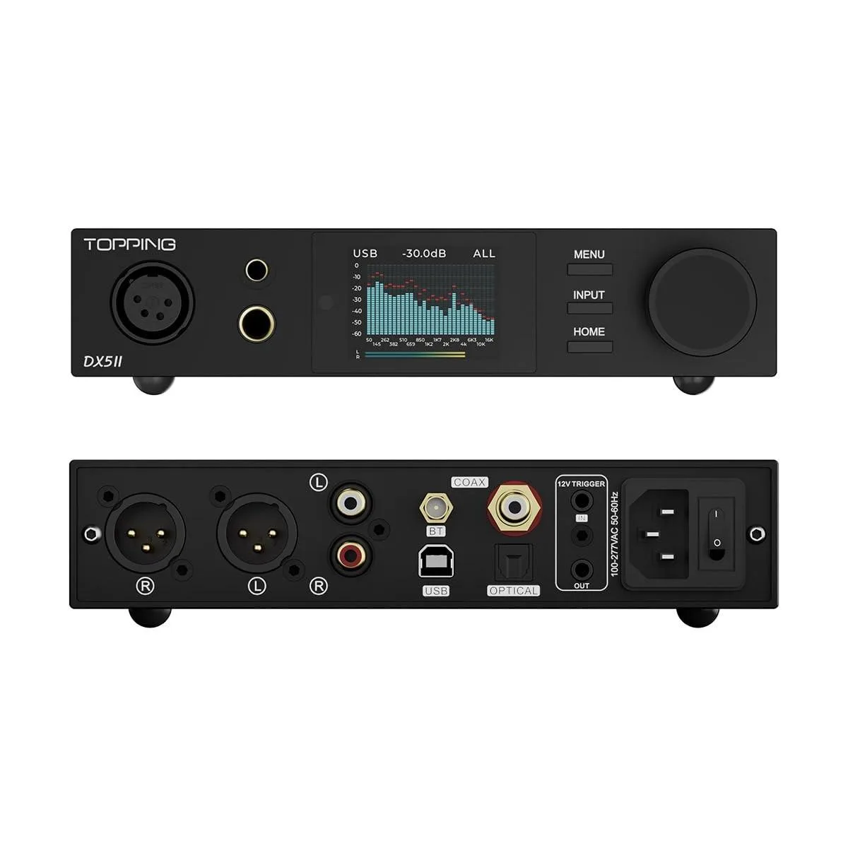 Topping Inc. Topping DX5 II Fully Balanced DAC Headphone Amplifier 7600mW (Black) 2 in 1 Accessory — product photo