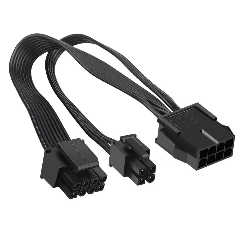  OwlTree 2-Pack EPS12V CPU 8-Pin Female to ATX 8-Pin + 4-Pin Male Extension Cable 10.6in — product photo