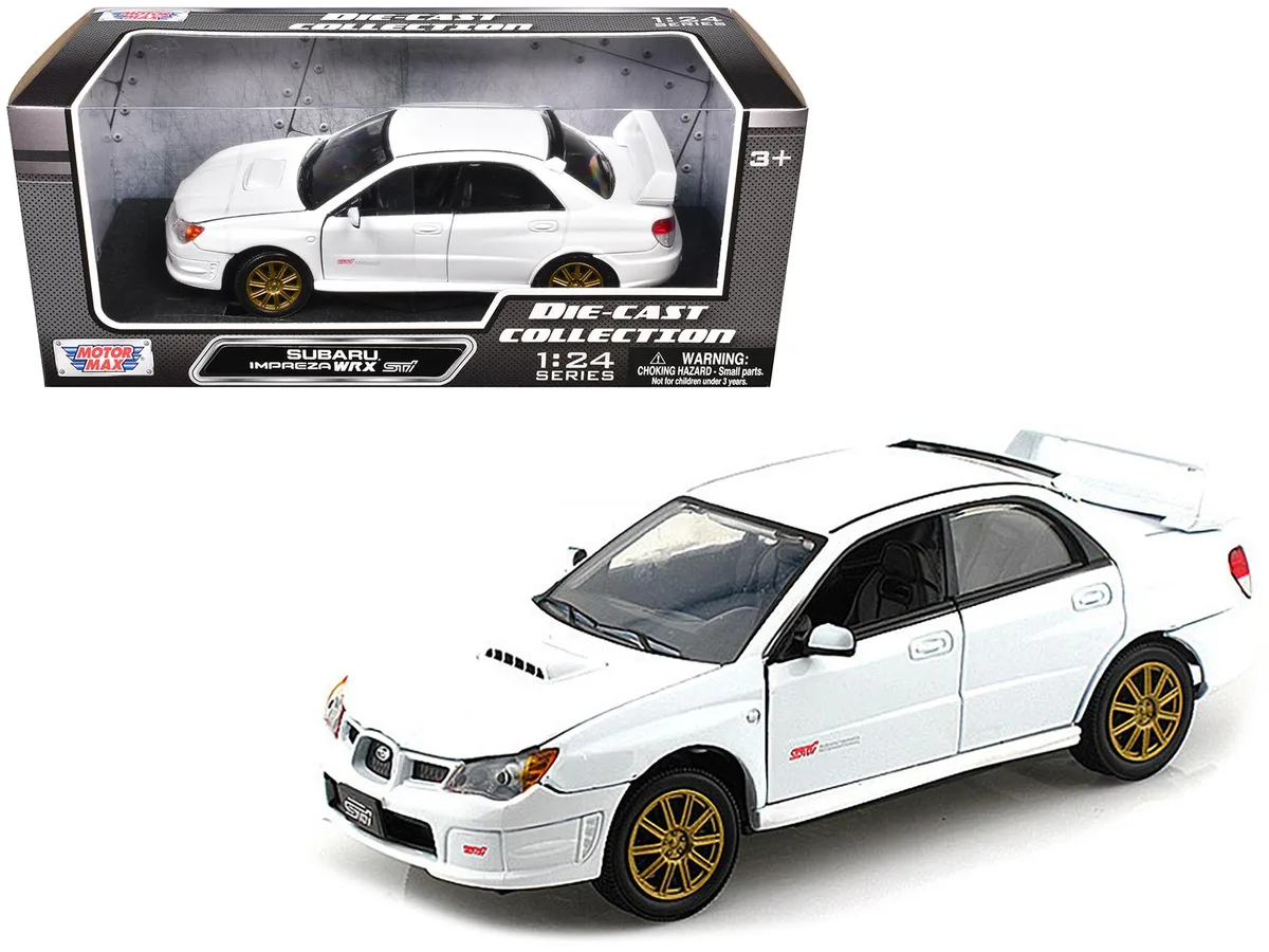 MOTORMAX MOTORMAX Subaru Impreza WRX STi White 1/24 Diecast Model Car — product photo