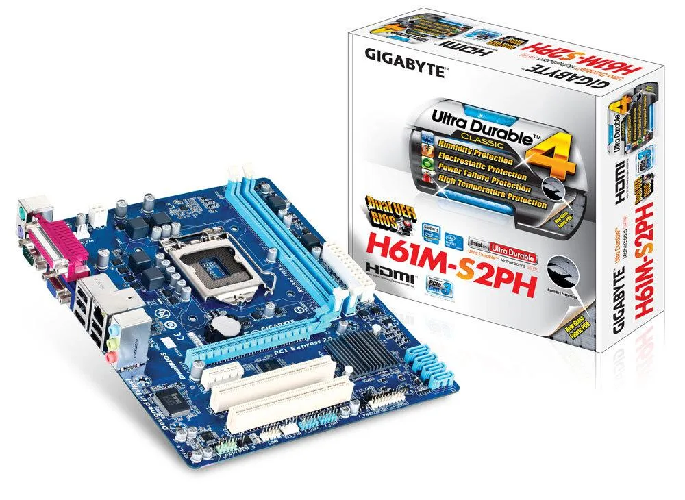 GIGABYTE GIGABYTE GA-H61M-S2PH Intel motherboard — product photo