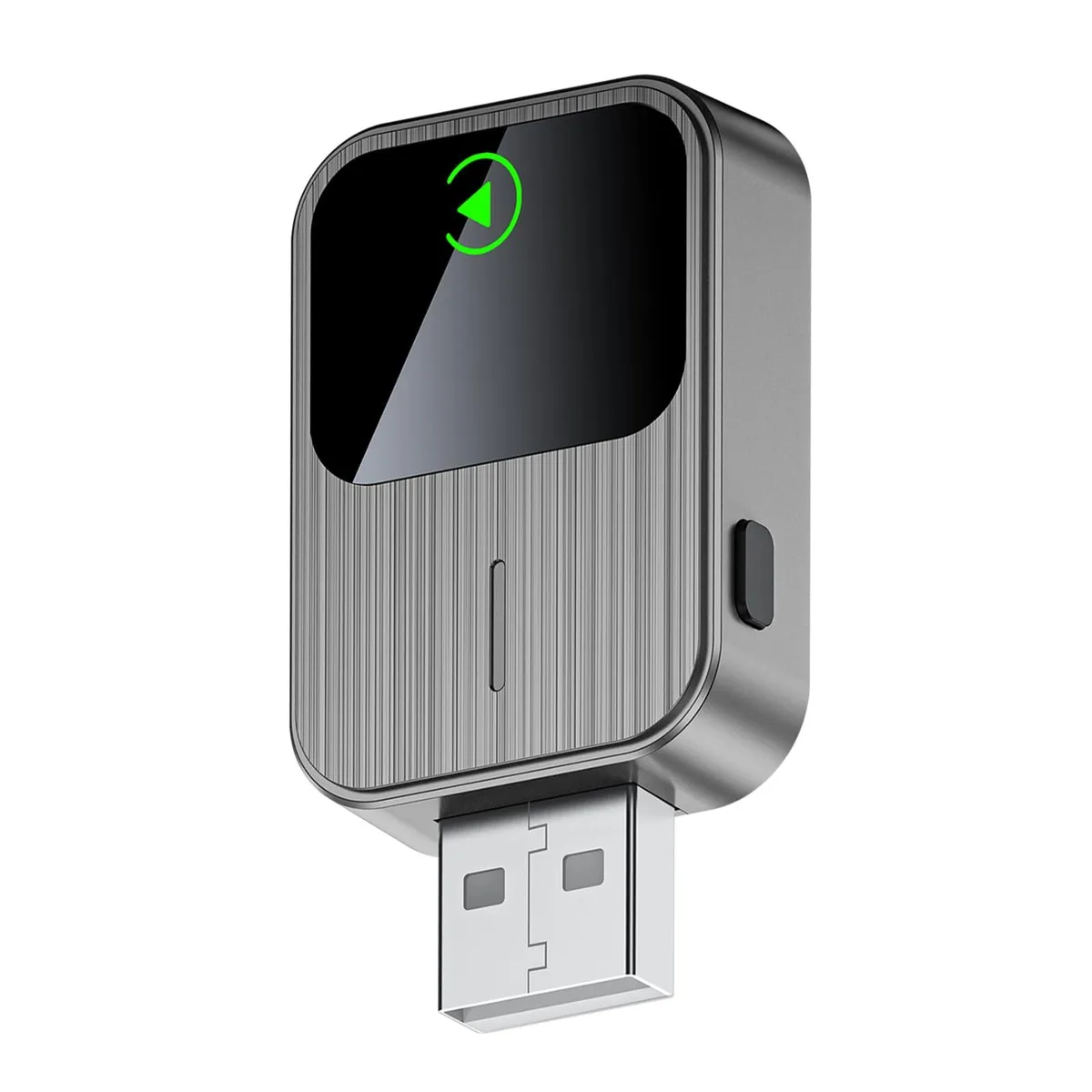 Small white rectangular USB dongle with rounded edges