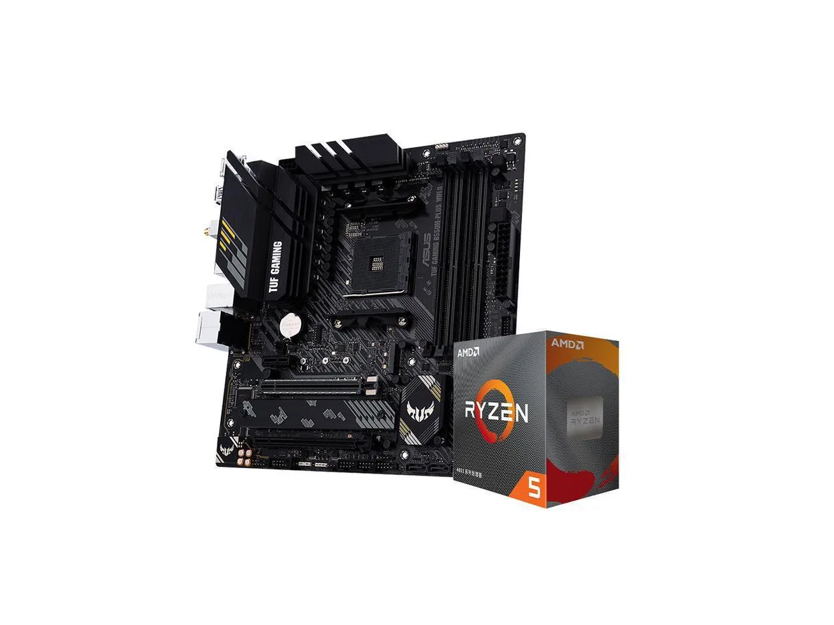 ASUS ASUS TUF B550M-PLUS WIFI II + Ryzen 5 5600X Combo AMD Motherboard — product photo