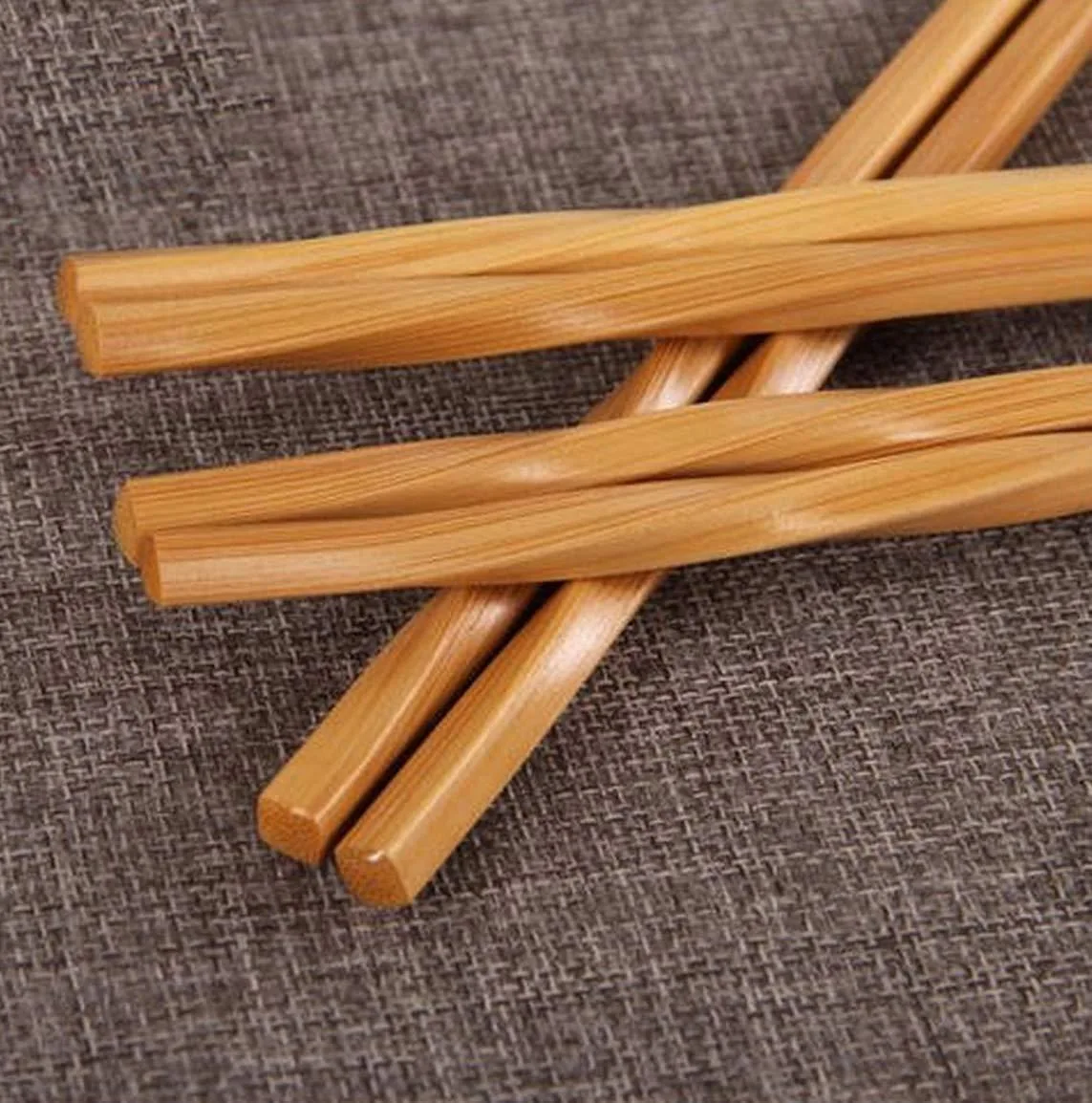  JapanBargain 3650 5-pair bamboo cutlery set, 10 pieces, 9 inch — product photo
