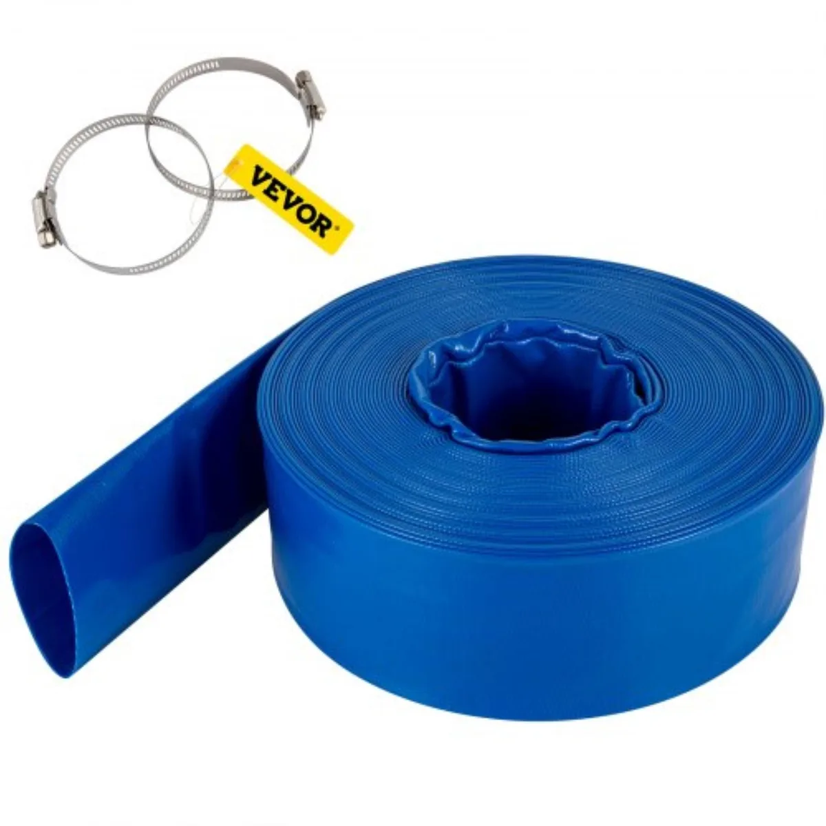 VEVOR VEVOR SPDH-3544 4" x 105' PVC Discharge Hose with Clamps — product photo