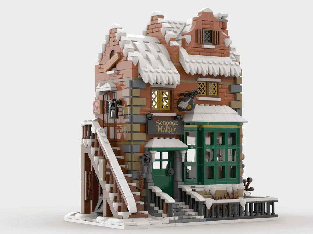 ZITIANYOUBUILD ZITIANYOUBUILD Winter Village Scrooge &amp; Marley 1841PCS Building Blocks — product photo