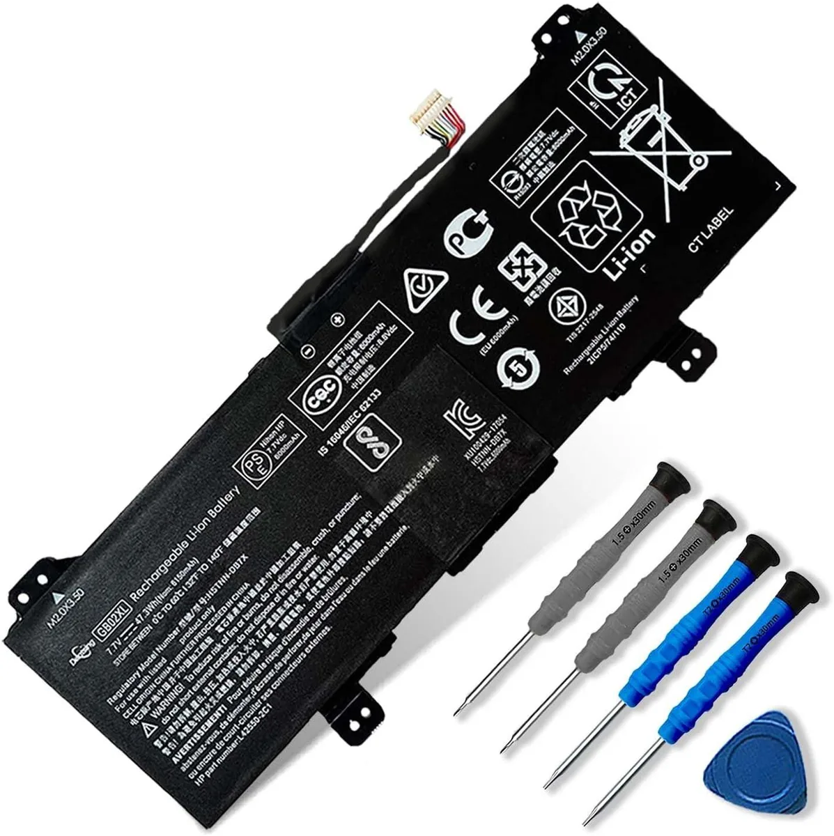 PISKEKAT PISKEKAT GB02XL 47.3Wh 7.7V laptop battery — product photo