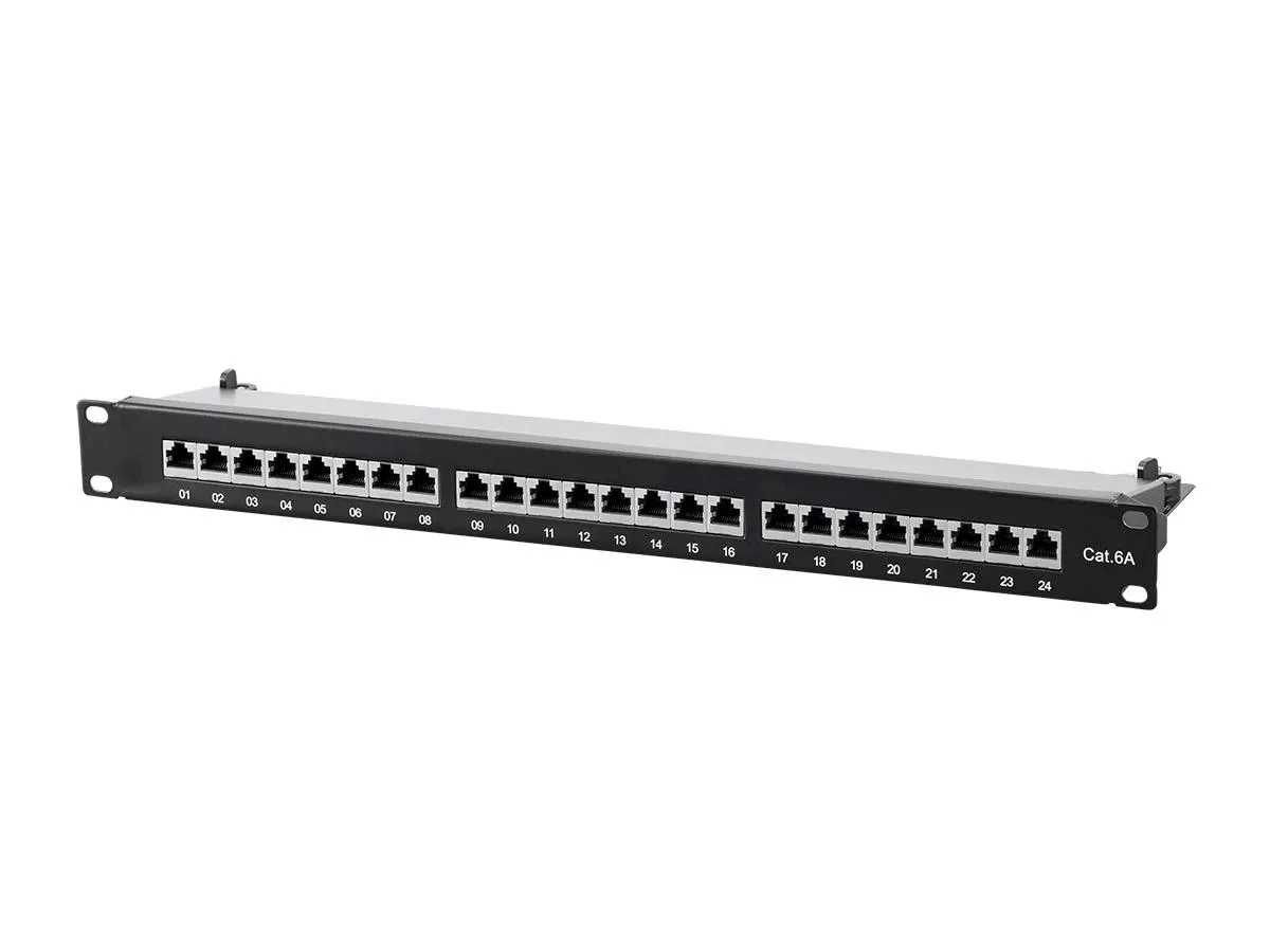 Monoprice Inc. Monoprice 139752 Cat6A 1U Shielded 24-Port Patch Panel 19in — product photo