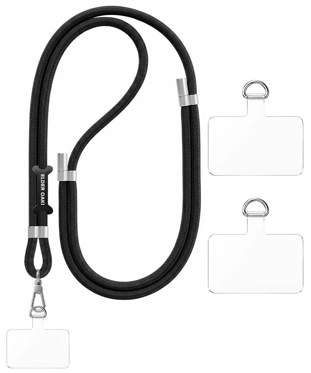 Elderoaki Phone Lanyard Crossbody Strap Black — product photo