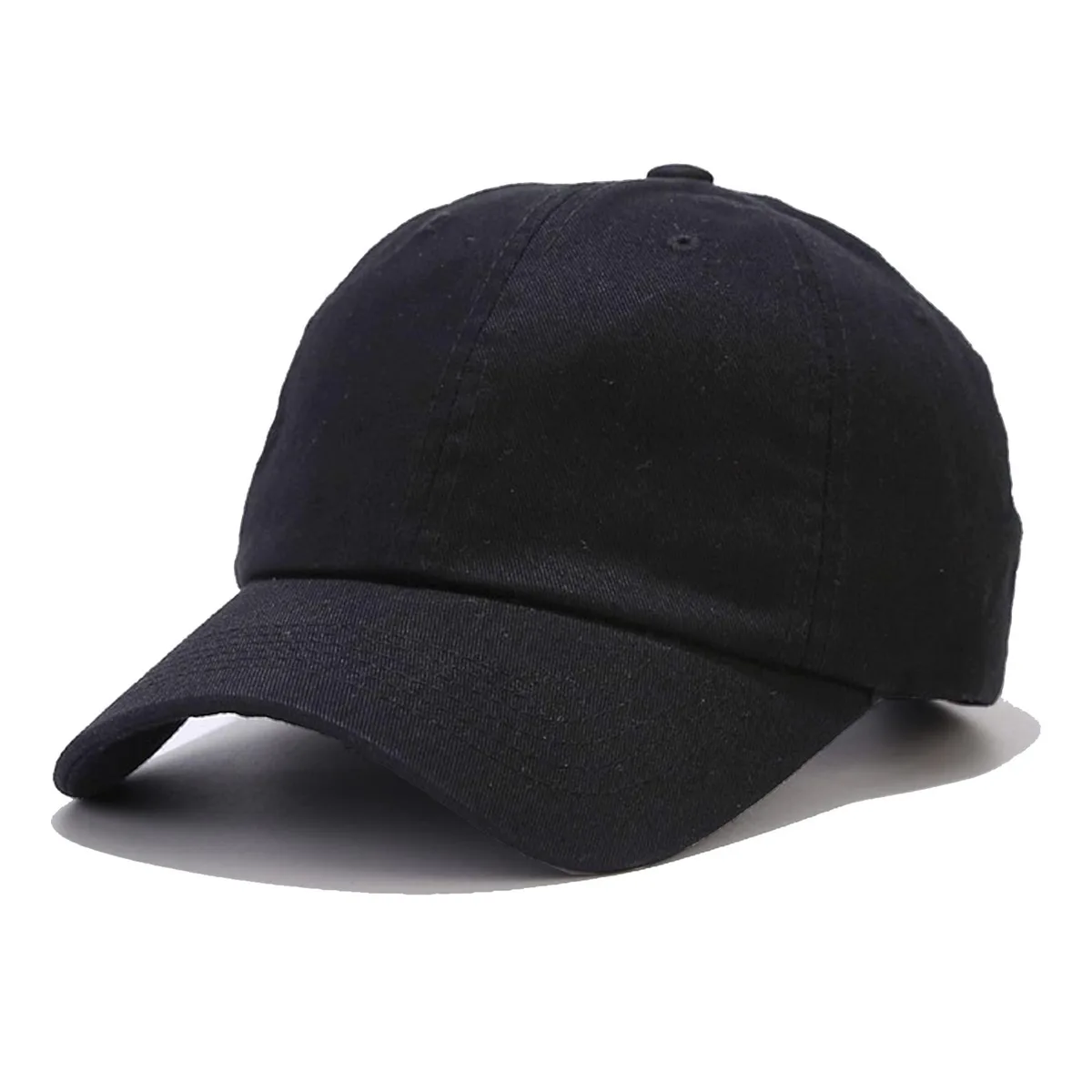  Unconstructed Low Profile Cotton Baseball Cap Black — product photo