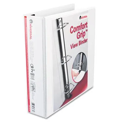 Universal Business Supply Universal Business Supply UNV30732 2" D-Ring View Binder White — product photo