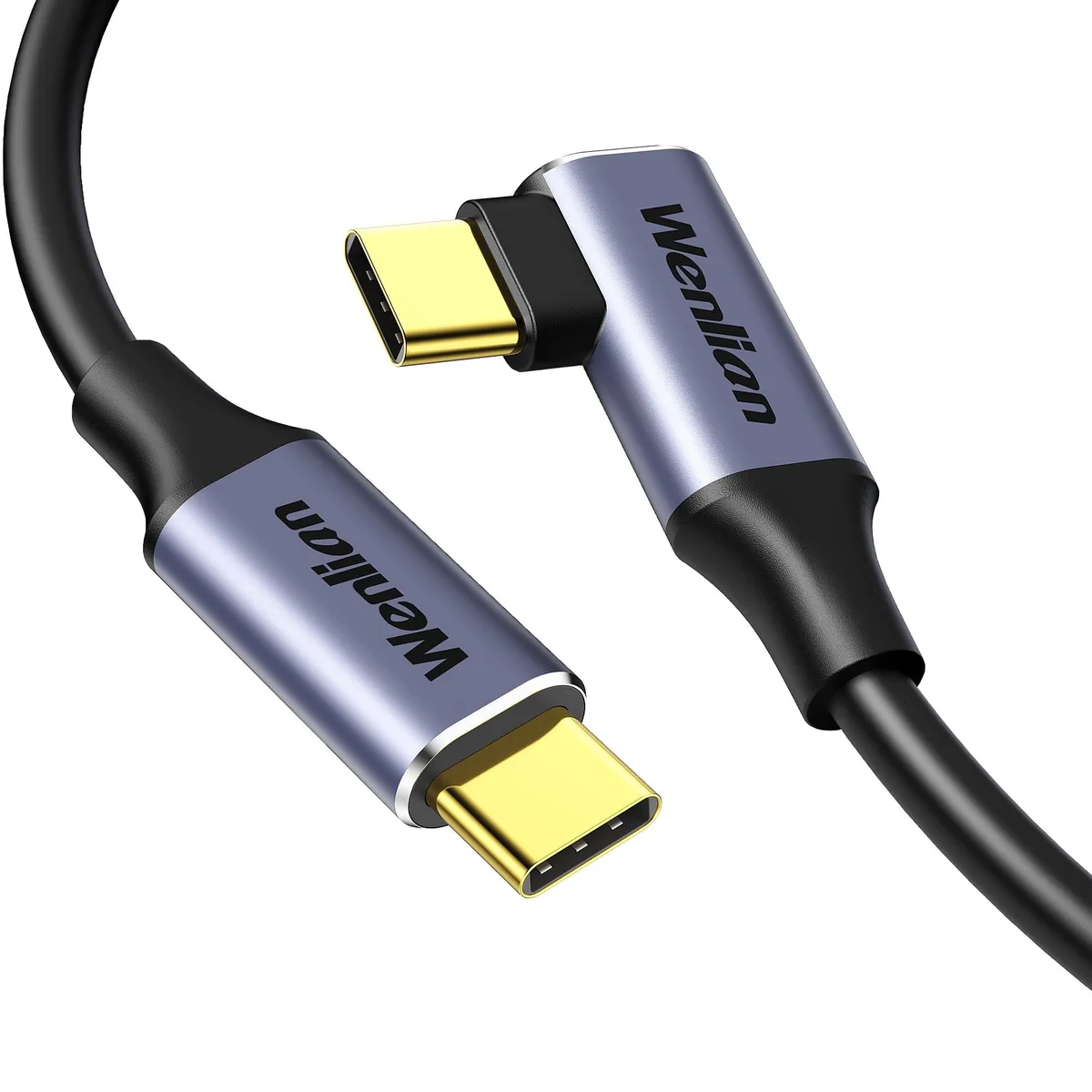  Wenlian USB 3.2 Gen 2x2 cable 20Gbps 100W PD grey — product photo